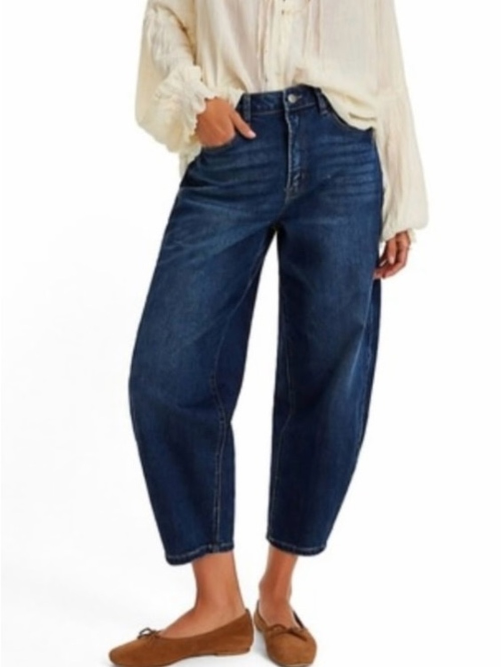 Bridge by Gly Dark Blue  Barrel‎ Jeans - Relaxed Fit
